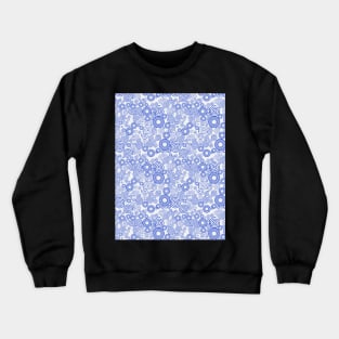 Trippy Blue and Gray Spiral Pattern Crewneck Sweatshirt